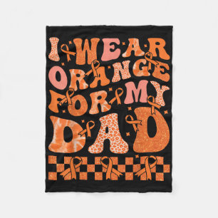 Ich trage Orange für meinen Daddy Leukämie Krebs O Fleecedecke