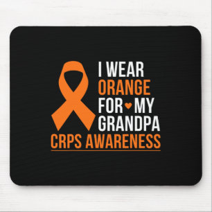 Ich trage Orange für meinen Großvater Rsd Crps Sen Mousepad