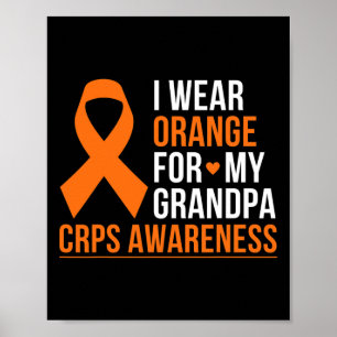 Ich trage Orange für meinen Großvater Rsd Crps Sen Poster