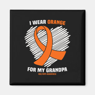 Ich trage Orange für meinen Großvater Rsdcrps Bewu Magnet