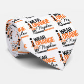 Ich trage Orange für meinen Nephew Krawatte (Gerollt)