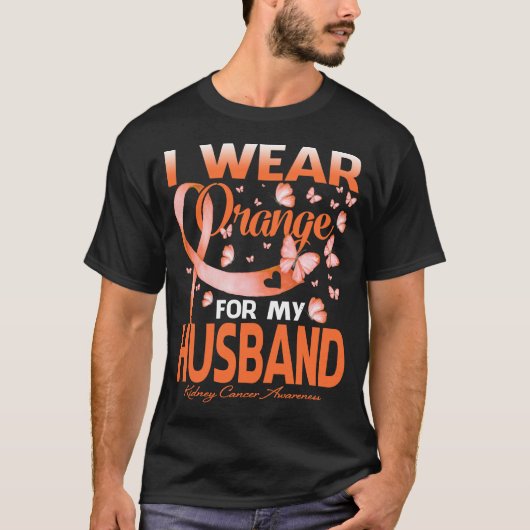 Ich trage Orange für meinen Nierenkrebs im Haushal T-Shirt (Vorderseite)