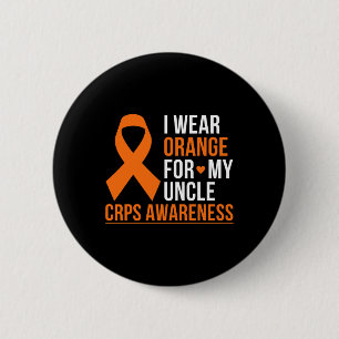 Ich trage Orange für meinen Onkel RSD Crps Awarene Button