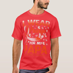 Ich trage Orange für meinen Papa ADHD Butterfly T-Shirt