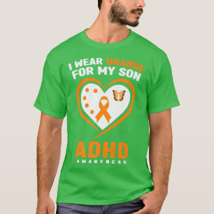 Ich trage Orange für meinen Sohn ADHS Awareness Mo T-Shirt