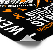 Ich trage Orange für meinen Sohn Multiple Sklerose Poster (Ecke)
