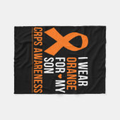 Ich trage Orange für meinen Sohn Rsd Crps Sensibil Fleecedecke (Vorderseite (Horizontal))