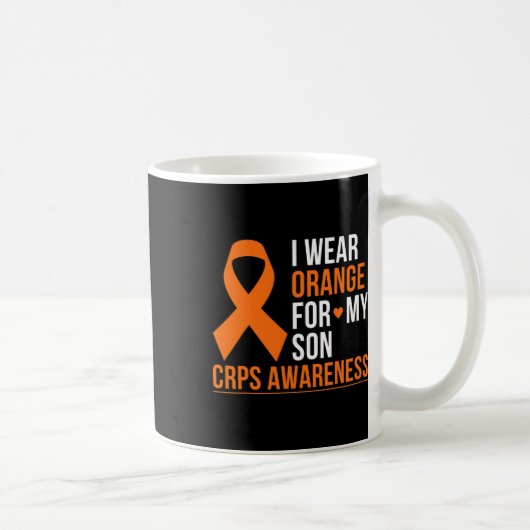 Ich trage Orange für meinen Sohn Rsd Crps Sensibil Kaffeetasse (Rechts)