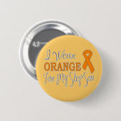 Ich trage Orange für meinen Stiefsohn (orange Button (Vorne & Hinten)