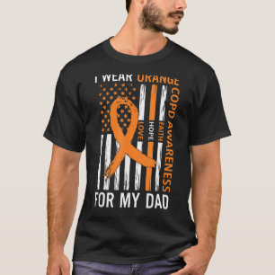 Ich trage Orange für meinen Vater COPD Awareness M T-Shirt