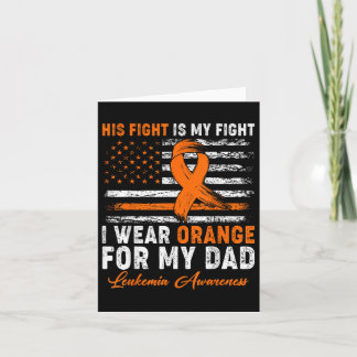 Ich trage Orange für meinen Vater Leukämie Awarene Karte