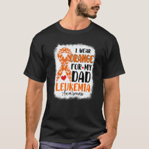 Ich trage Orange für meinen Vater Leukämie Awarene T-Shirt