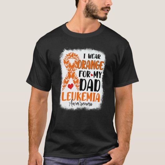 Ich trage Orange für meinen Vater Leukämie Awarene T-Shirt (Vorderseite)