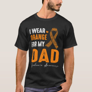 Ich trage Orange für meinen Vater Leukämie Krebs M T-Shirt