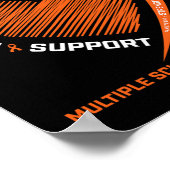 Ich trage Orange für meinen Vater MS Multiple Skle Poster (Ecke)