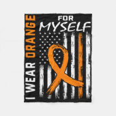 Ich trage Orange für mich selbst Leukämie Krebs im Fleecedecke (Vorderseite)