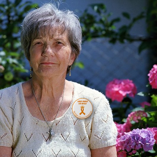 Ich trage Orange für mich selbst Multiple Sklerose Button
