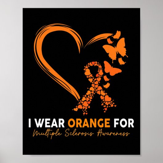 Ich trage Orange für Multipler Sklerose Poster (Vorne)