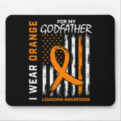 Ich trage Orange für Pate Leukämie Awareness Ame Mousepad (Vorne)