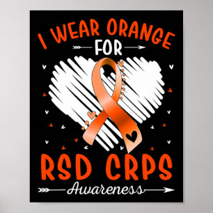 Ich trage Orange für RSD Crps Sensibilität Band He Poster