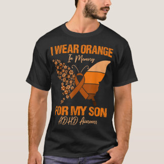 Ich trage Orange im Gedächtnis für mein Sohn ADHS T-Shirt
