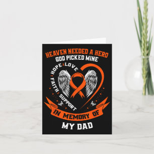 Ich trage Orange in Erinnerung an meinen Vater Leu Karte