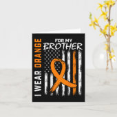 Ich trage Orange Ribbon Brother Leukemia Awareness Karte (Gelbe Blume)