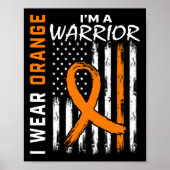 Ich trage Orange Ribbon Leukämie Krebs Krieger-Sof Poster (Vorne)