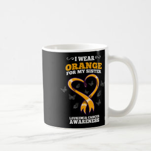 Ich trage Orange Schwester Leukämie Krebsbewusstse Kaffeetasse