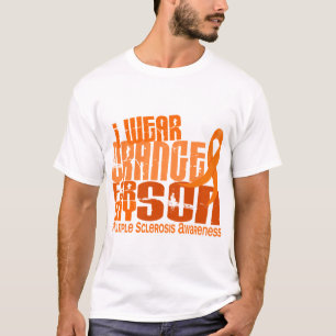 Ich trage orange Sohn-multiple Sklerose T-Shirt
