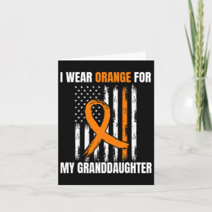 Ich trage Orangefarbene Leukämie Awareness Ame Karte