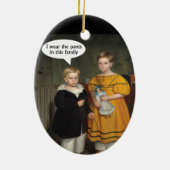 Ich trage Pants - Funny Gay Couple Keramik Ornament (Hinten)