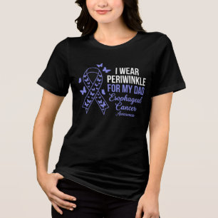 Ich trage Periwinkle für meinen Vater Speiseröhren Tri-Blend Shirt