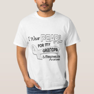 Ich trage Perle für meine Mesotheliom des T-Shirt