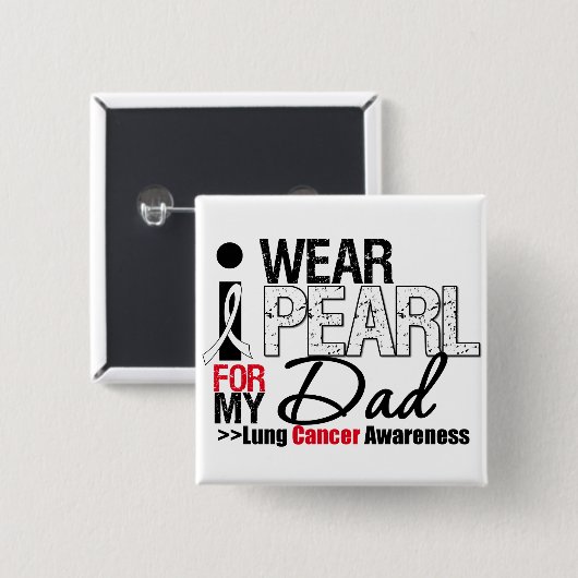 Ich trage Perlenband für meinen Vater Button (Vorne & Hinten)