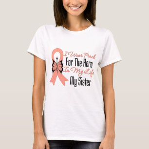 Ich trage Pfirsich für den Held in meinem Leben T-Shirt
