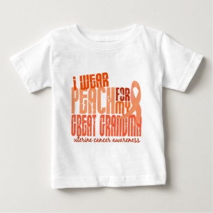 Ich trage Pfirsich für große uterinen Krebs der Baby T-shirt