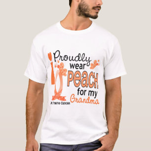 Ich trage Pfirsich für meinen uterinen Krebs der T-Shirt