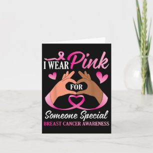 Ich trage Pink für einen speziellen Brustkrebs vor Karte