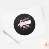 Ich trage pink für meine Mutter Runder Aufkleber (Umschlag)