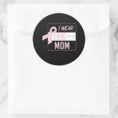 Ich trage pink für meine Mutter Runder Aufkleber (Tasche)