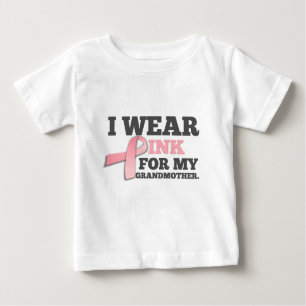 ICH TRAGE PINK FÜR MEINEN GROSSMUTTER Brustkrebs Baby T-shirt