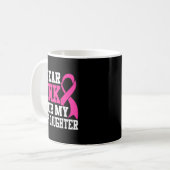Ich trage Pink für meinen Step Daughter Brustkrebs Kaffeetasse (Vorderseite Links)