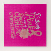 Ich trage Pink für mich selbst - Brustkrebs-Bewuss Puzzle (Horizontal)