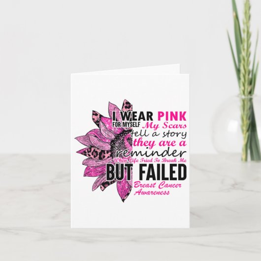 Ich trage Pink für mich selbst, meine Narben Brust Karte (Vorderseite)