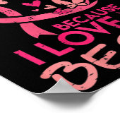 Ich trage Pink I Liebe mein Bestie Brustkrebs-Bewu Poster (Ecke)