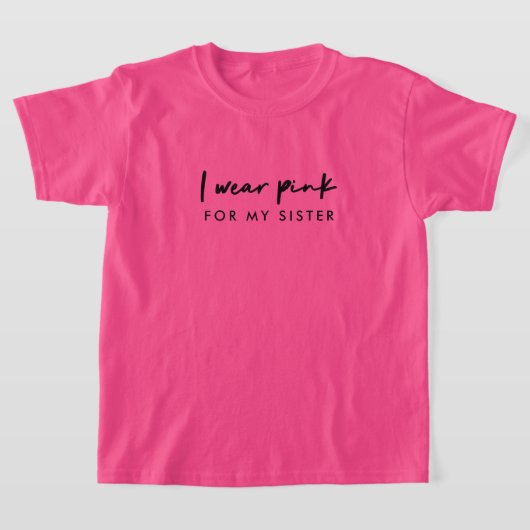 Ich trage Pink | Individuelle Name Cancer Support T-Shirt (Ablage )