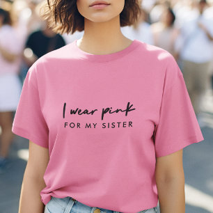 Ich trage Pink Individuelle Name Cancer Support T-Shirt