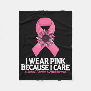 Ich trage Pink, weil ich Sonnenblumen pflege, Brus Fleecedecke