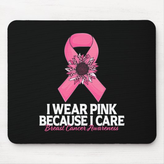 Ich trage Pink, weil ich Sonnenblumen pflege, Brus Mousepad (Vorne)